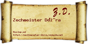 Zechmeister Dóra névjegykártya
